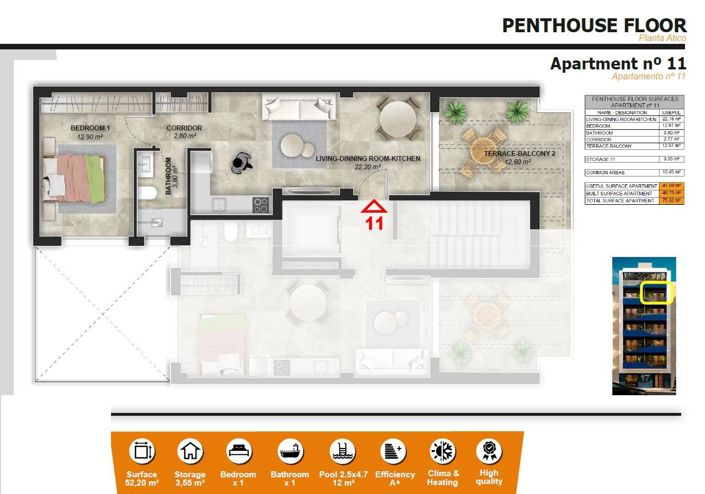 Image No.24-1 Bed Apartment for sale