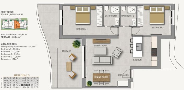 Image No.41-2 Bed Apartment for sale