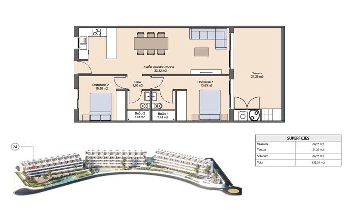 Image No.38-2 Bed Apartment for sale