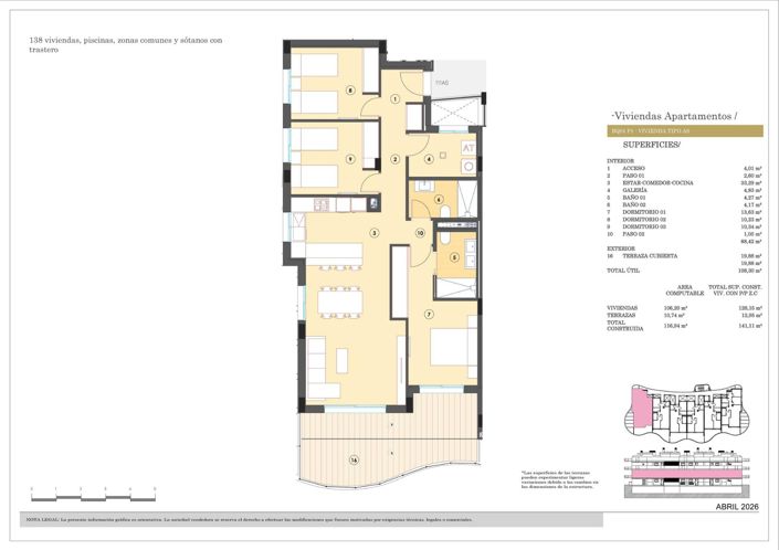 Image No.17-3 Bed Apartment for sale