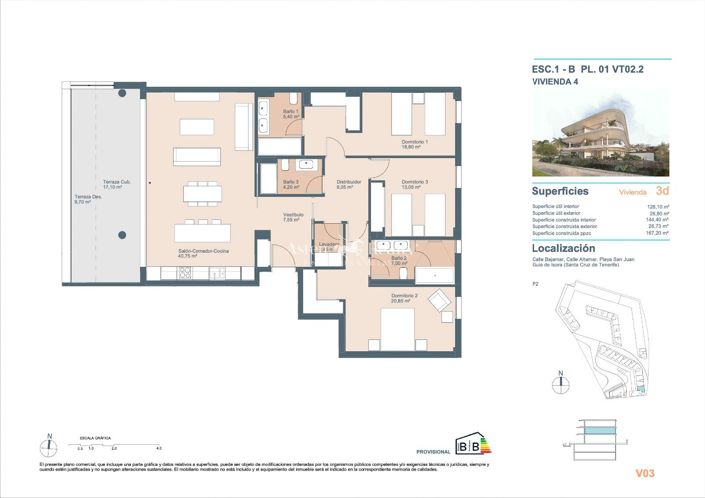 Image No.22-3 Bed Apartment for sale