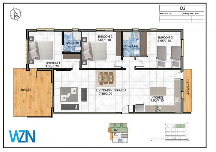 Image No.6-2 Bed Apartment for sale