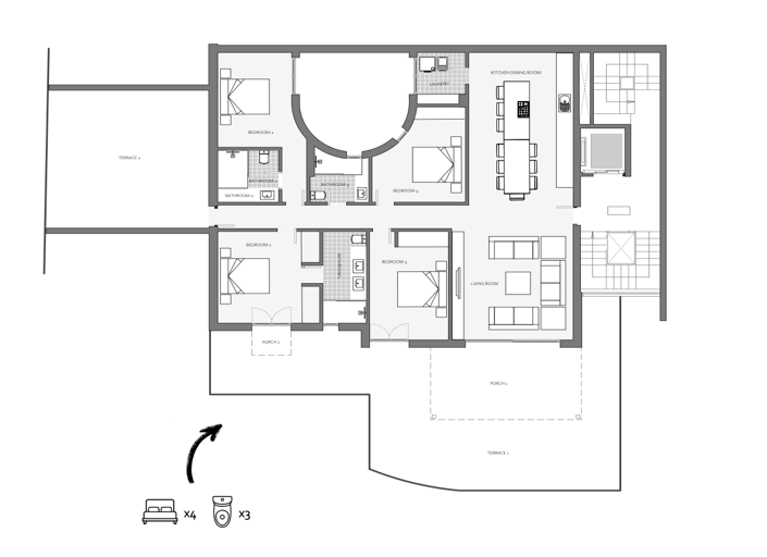 Image No.2-4 Bed Apartment for sale