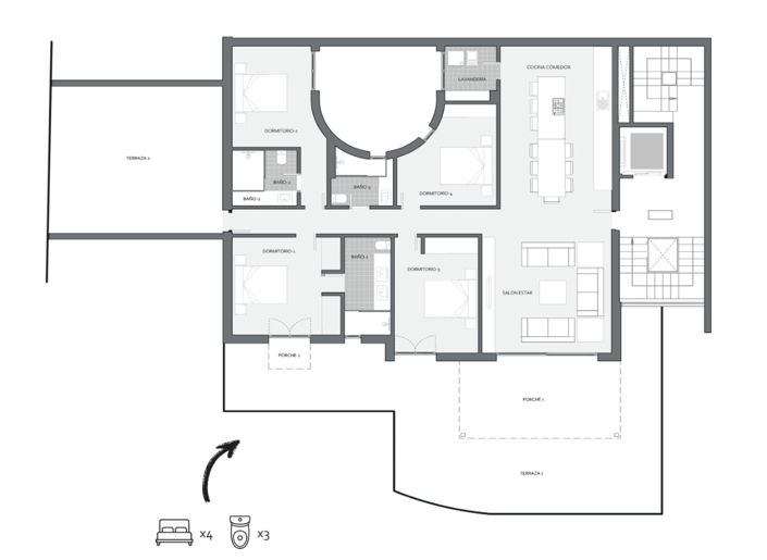 Image No.2-Appartement de 4 chambres à vendre à Calvià
