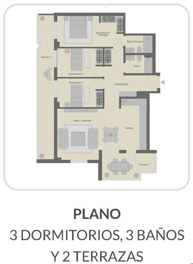 Image No.2-3 Bed Apartment for sale