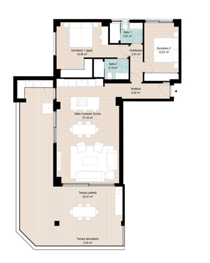 Image No.9-2 Bed Apartment for sale