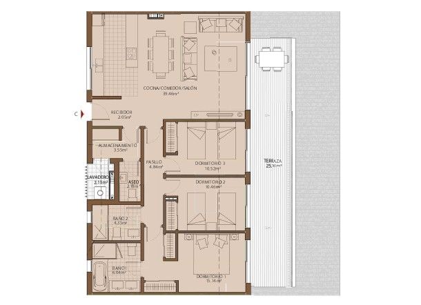 Image No.2-3 Bed Apartment for sale