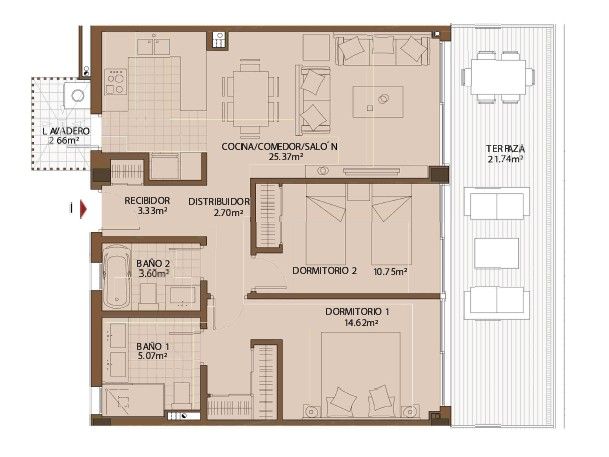 Image No.3-2 Bed Apartment for sale