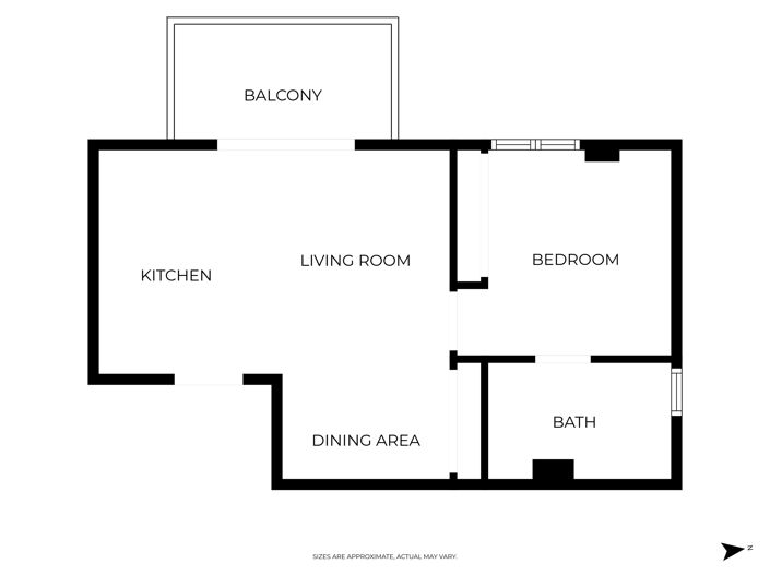 Image No.2-Appartement de 1 chambre à vendre