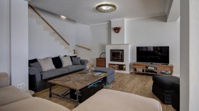 lounge with wood burner