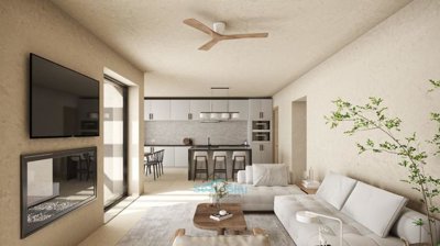 open plan living room