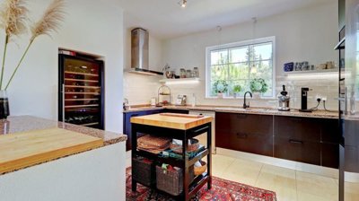 granite topped peninsula