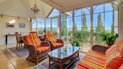 flooded with natural light