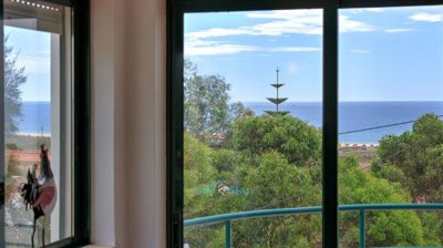 sea views from the living room