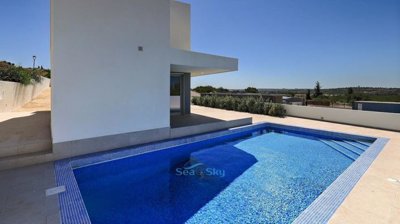 pool and views over countryside