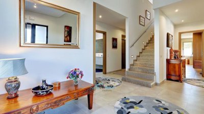 entrance hall with stairs to living room