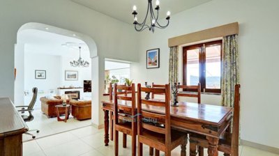 dining room with views south