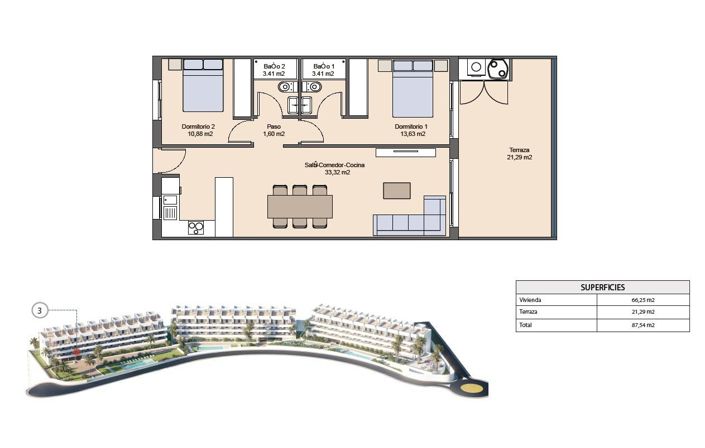 Image No.38-2 Bed Apartment for sale