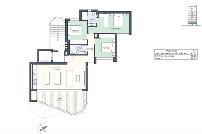 Image No.17-3 Bed Apartment for sale