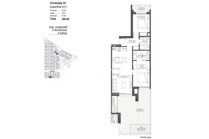 Image No.31-2 Bed Apartment for sale