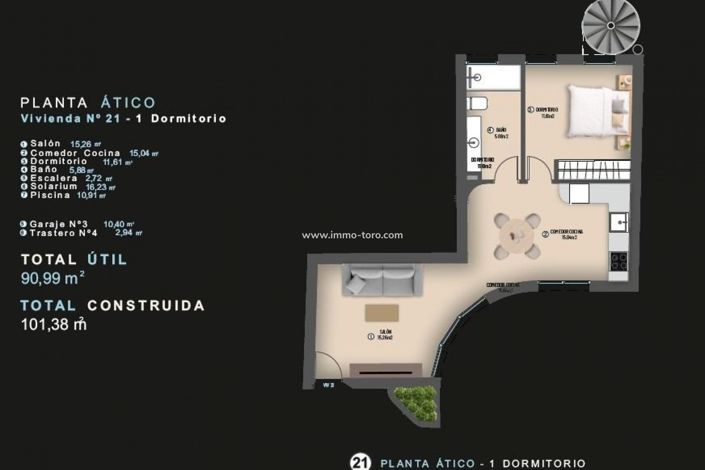 Image No.13-Penthouse de 1 chambre à vendre à Torrevieja