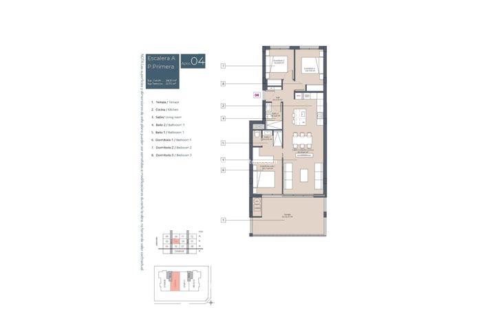 Image No.6-3 Bed Apartment for sale
