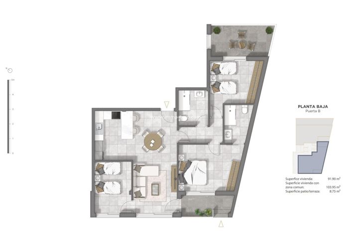 Image No.8-3 Bed Apartment for sale