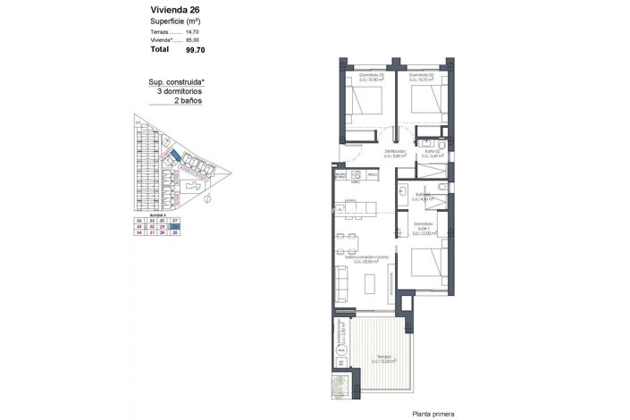 Image No.31-3 Bed Apartment for sale