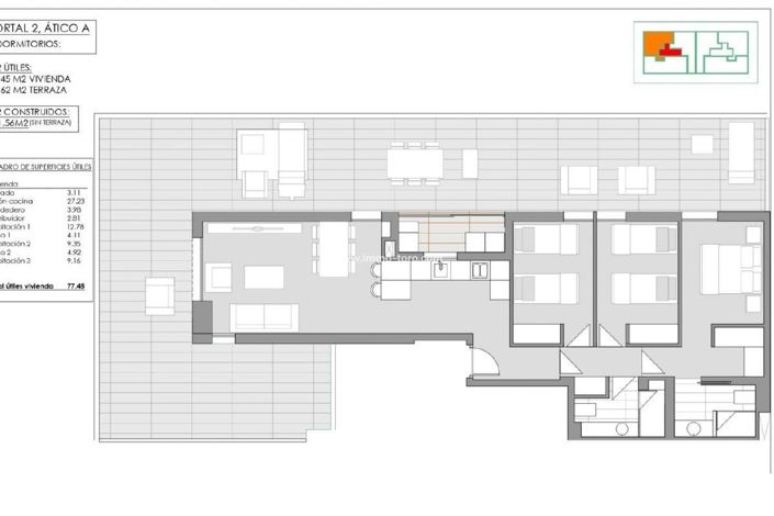 Image No.20-3 Bed Penthouse for sale
