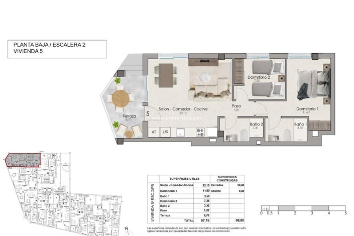 Image No.11-2 Bed Apartment for sale