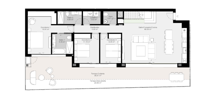 Image No.22-3 Bed Property for sale