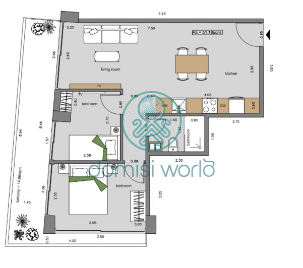 Image No.3-2 Bed Apartment for sale