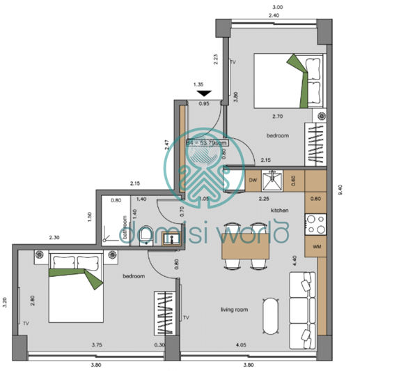 Image No.3-2 Bed Apartment for sale