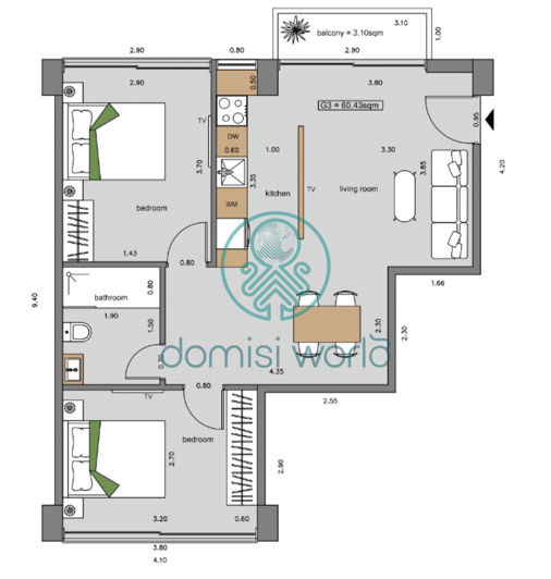 Image No.2-2 Bed Apartment for sale