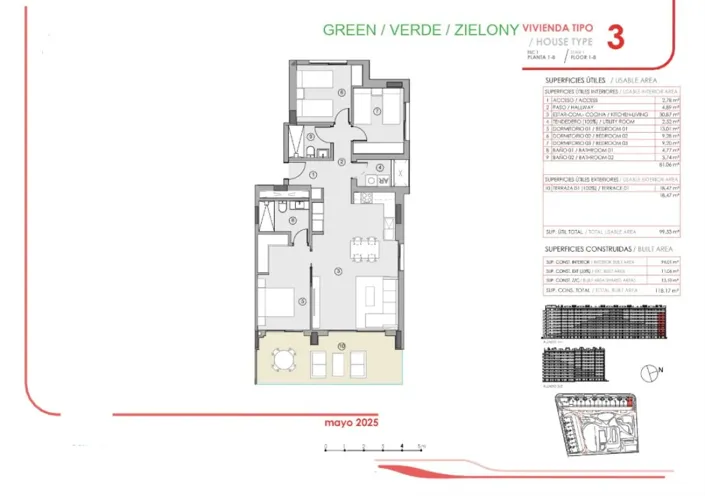 Image No.32-3 Bed Apartment for sale