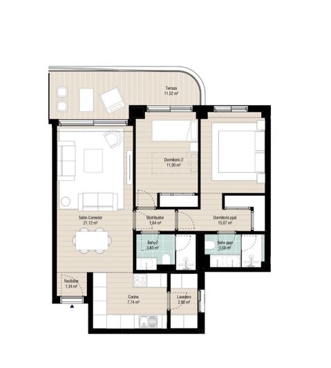 Image No.31-2 Bed Apartment for sale