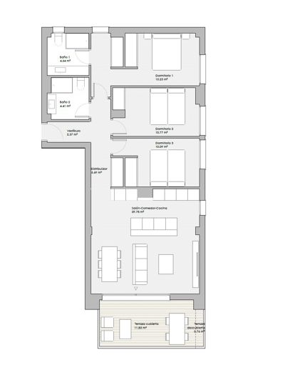 Image No.23-3 Bed Apartment for sale