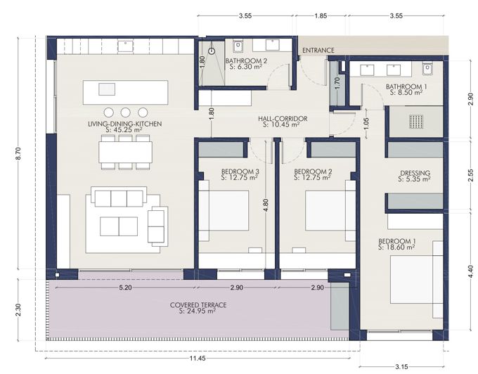 Image No.45-3 Bed Apartment for sale