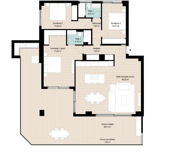 Image No.14-2 Bed Apartment for sale