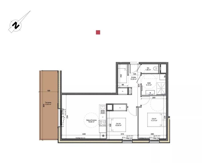 Image No.2-Appartement de 2 chambres à vendre à Haute-Savoie