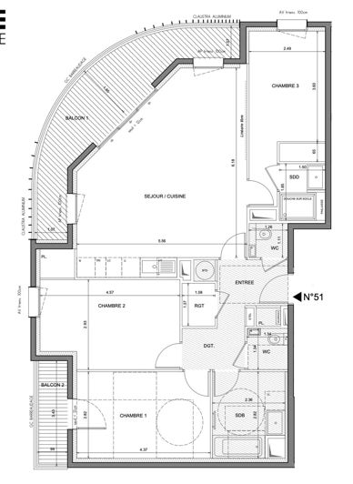 Image No.1-Appartement de 3 chambres à vendre à Nice