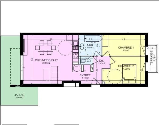 Image No.4-Appartement de 2 chambres à vendre à Valbonne