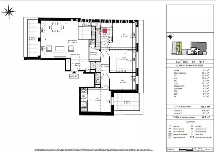 Image No.3-Appartement de 4 chambres à vendre à Paris