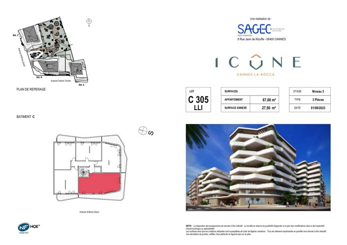 Image No.2-Appartement de 2 chambres à vendre à Cannes