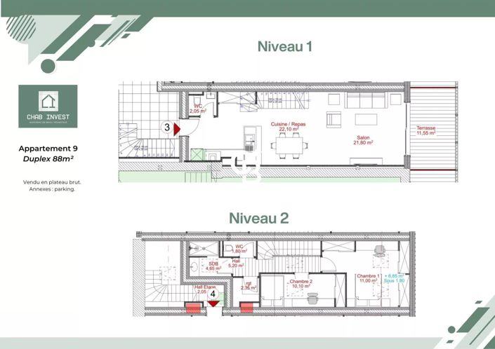 Image No.1-Appartement de 2 chambres à vendre à Haute-Savoie