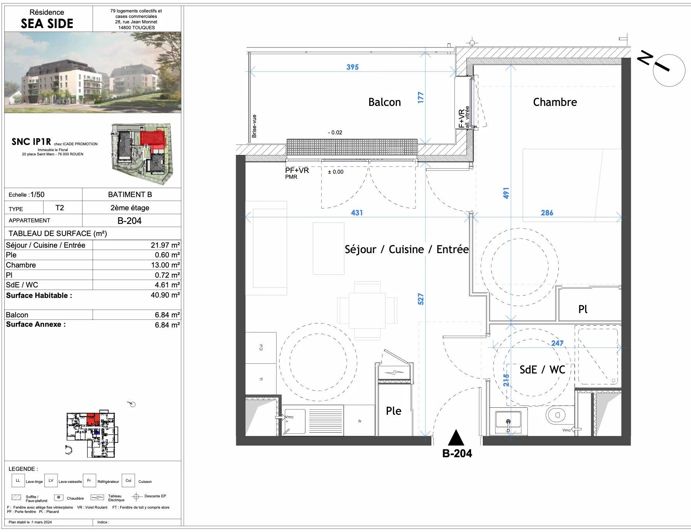 Image No.1-Appartement de 1 chambre à vendre à Touques