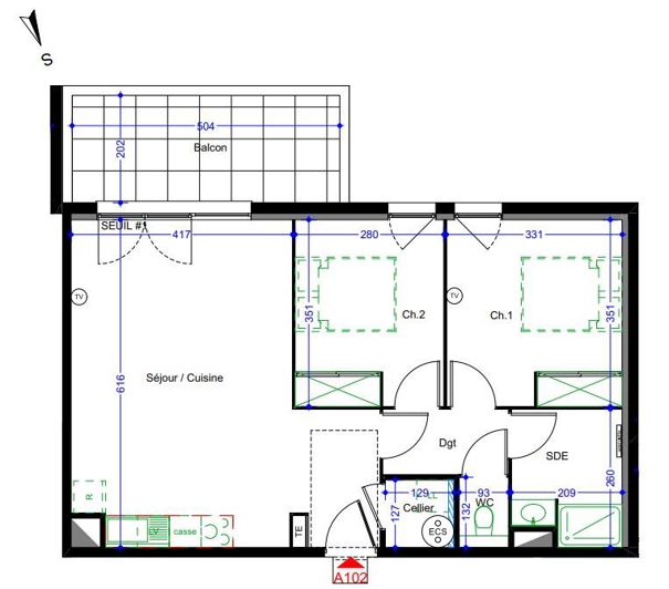 Image No.2-Appartement de 2 chambres à vendre à Vic-la-Gardiole