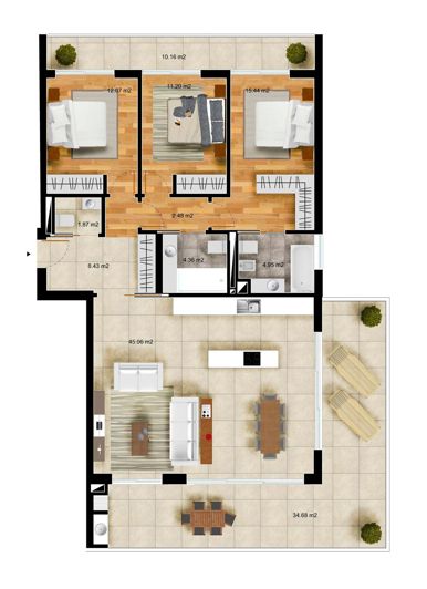 Image No.35-3 Bed Apartment for sale