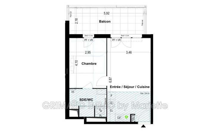 Image No.3-Appartement de 1 chambre à vendre à Cogolin