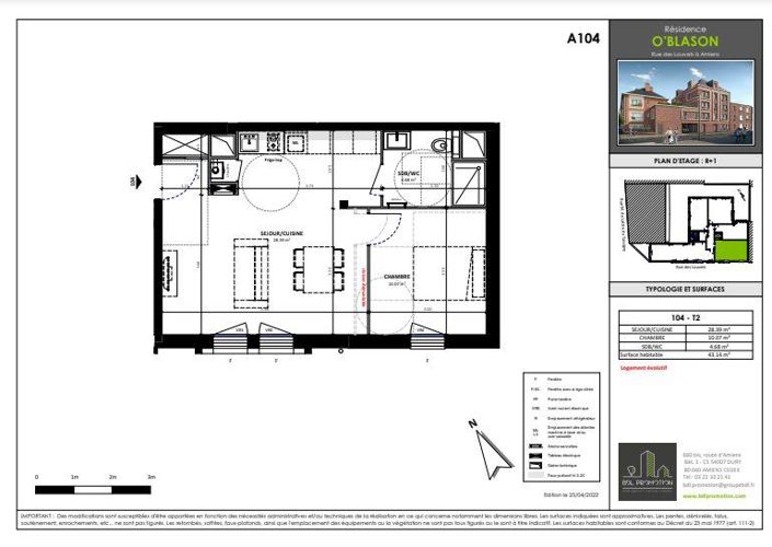 Image No.5-Appartement de 1 chambre à vendre à Amiens